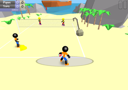 Stickman Beach Volleyball