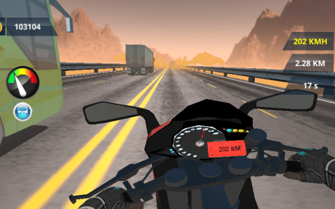 Highway Motorcycle / Moto sur la piste